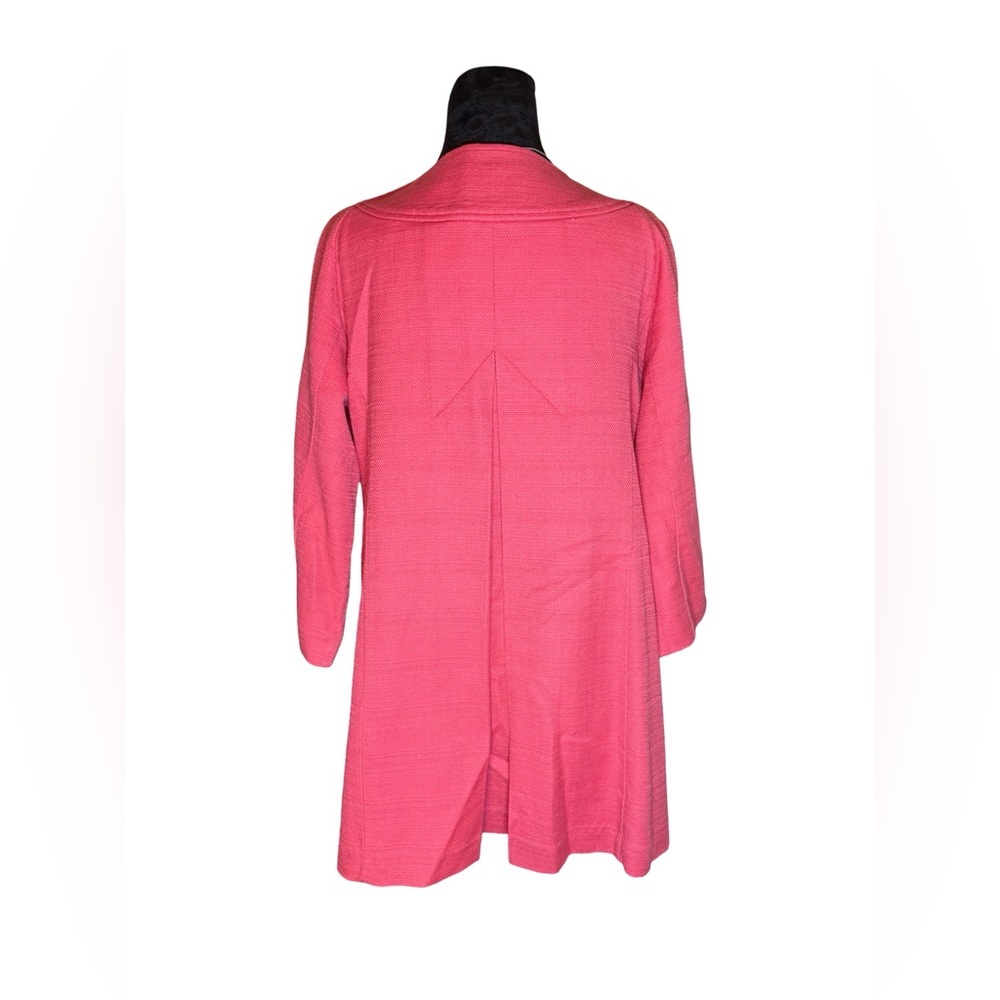 Boden Pink Textured Cotton Button-Up Coat Size L - Picture 2 of 7
